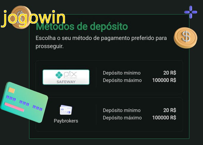 O cassino jogowinbet oferece uma grande variedade de métodos de pagamento